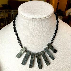Labradorite - glass beads necklace - elegant and unique - new jewelry